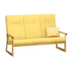 BE - 3 trojkřeslo, koženka OTO ZO 2 - koženka žlutá písková